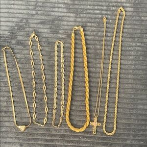 Avon and Sarah Cov Gold Vintage Necklace Collection Elegant Jewelry